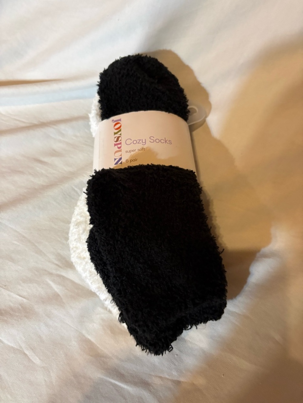 NFS-SOLD-FABLIFE_LOVE 
Cozy Socks Plush Fuzzy Ankle Socks - Black & White